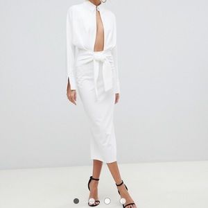 ASOS plunge neck dress